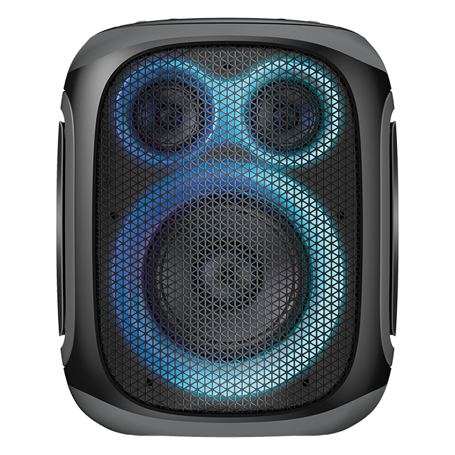 AT&T Essentials 120W Karaoke Bluetooth Speaker with Two Wireless Microphones + Stand - Black  (Product view 2)