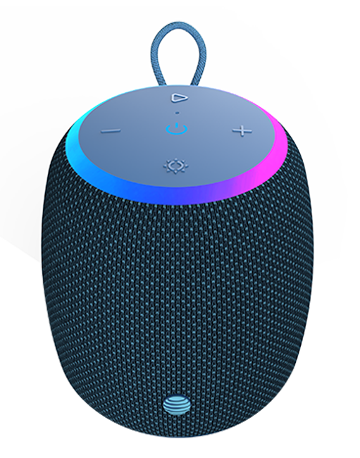 AT&T Essentials Portable Wireless 15W Small Bluetooth Speaker - Blue  (Product view 4)