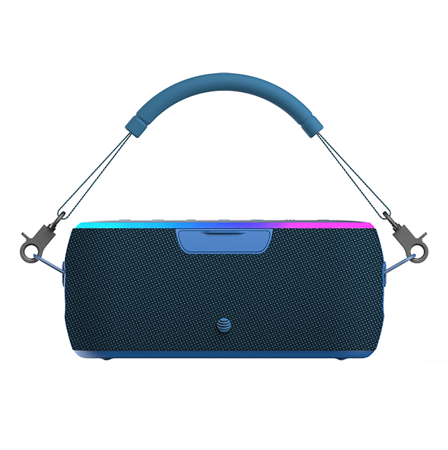 AT&T Essentials Portable Wireless 40W Bluetooth Speaker with Strap - Blue  (Product view 4)