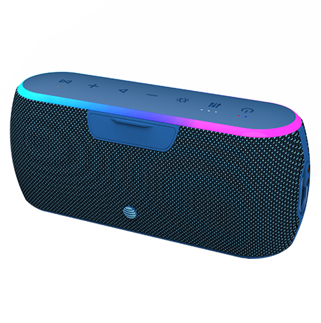 AT&T Essentials Portable Wireless 40W Bluetooth Speaker with Strap - Blue  (Product view 5)