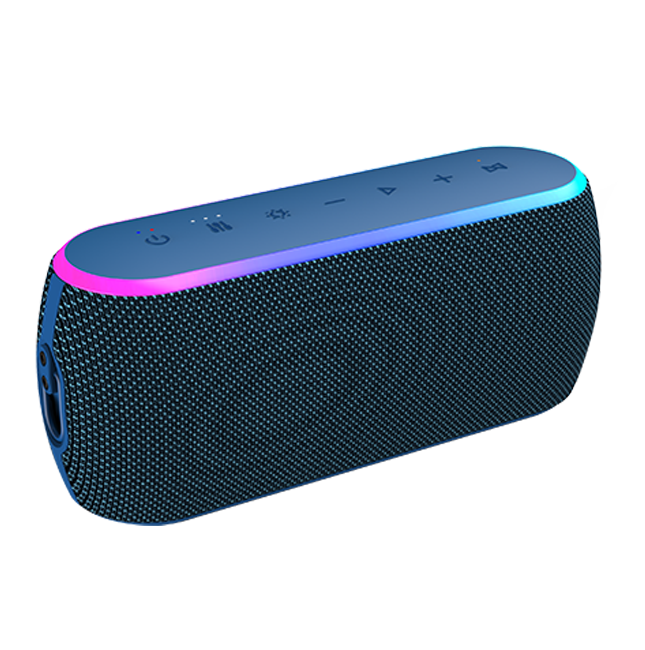 AT&T Essentials Portable Wireless 40W Bluetooth Speaker with Strap - Blue  (Product view 7)
