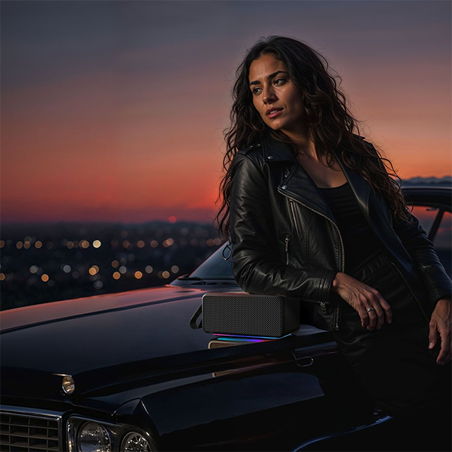 AT&T Essentials Retro 40W Bluetooth Speaker - Black  (Product view 3)