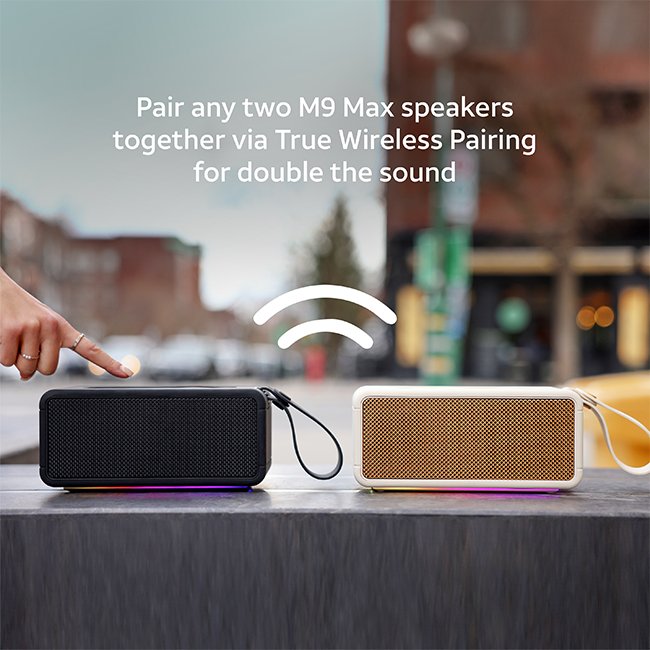 AT&T Essentials Retro 80W Bluetooth Speaker - Black  (Product view 7)