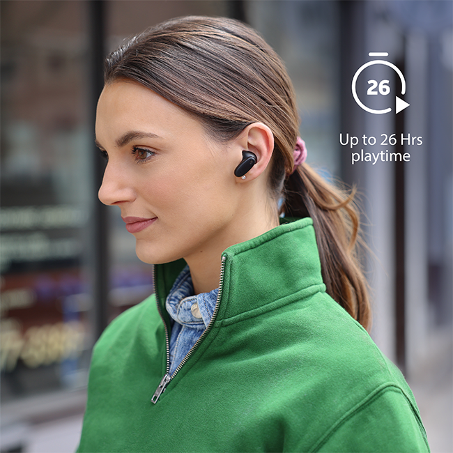 AT&T Essentials True Wireless Pro Earbuds - Black  (Product view 2)