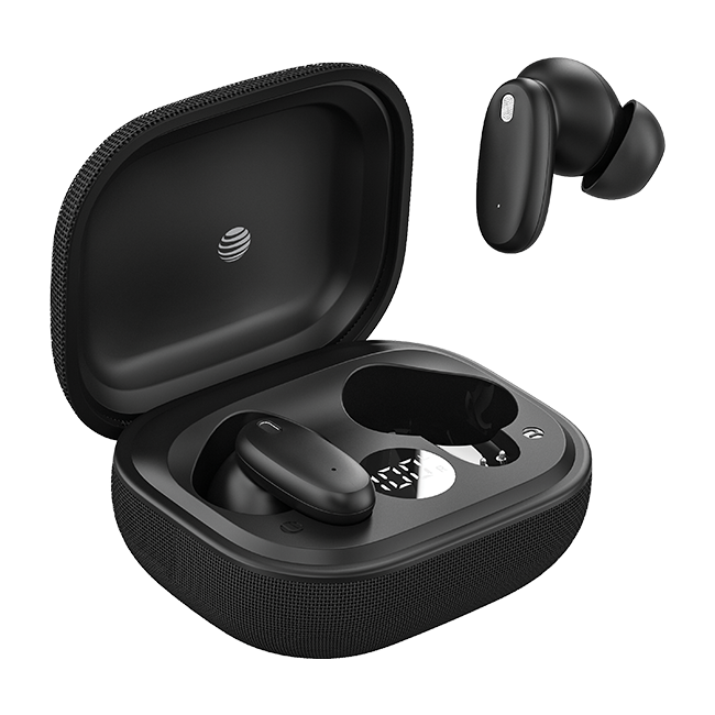 AT&T Essentials True Wireless Pro Earbuds - Black  (Product view 6)