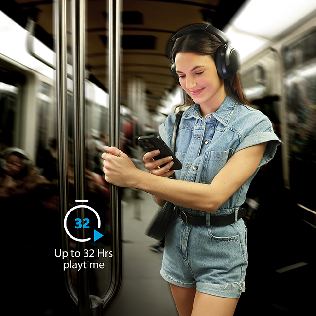 AT&T Essentials Wireless On-Ear Headphones - Black  (Product view 2)