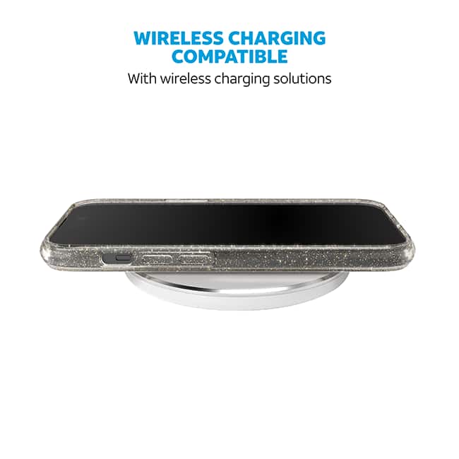 AT&T Essentials Edge Pro Case - iPhone 15/14/13 - Clear Glitter  (Product view 5)