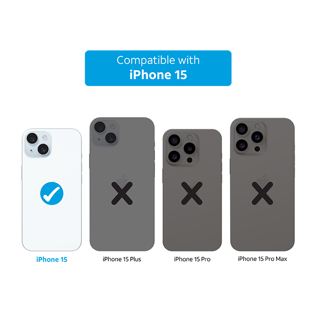 AT&T Essentials Magnetic Case - iPhone 15/14/13 - Clear Frost/Black  (Product view 4)