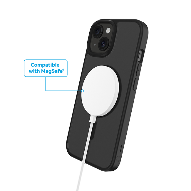 AT&T Essentials Magnetic Case - iPhone 15/14/13 - Clear Frost/Black  (Product view 6)