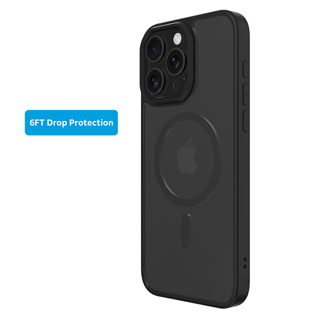 AT&T Essentials Magnetic Case - iPhone 15 Pro - Clear Frost/Black  (Product view 3)