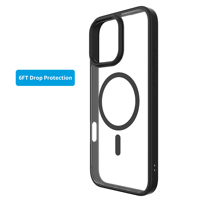 AT&T Essentials Magnetic Case - iPhone 16 Pro Max - Clear Frost/Black  (Product view 2)