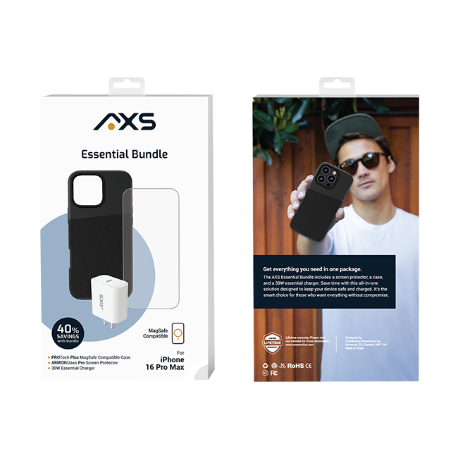 AXS Case Screen Power Bundle - iPhone 16 Pro Max - Black  (Product view 6)