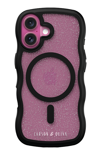 Carson & Quinn Wavy Glitter with MagSafe Case - iPhone 16 - Black  (Product view 2)