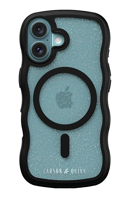 Carson & Quinn Wavy Glitter with MagSafe Case - iPhone 16 - Black  (Product view 3)