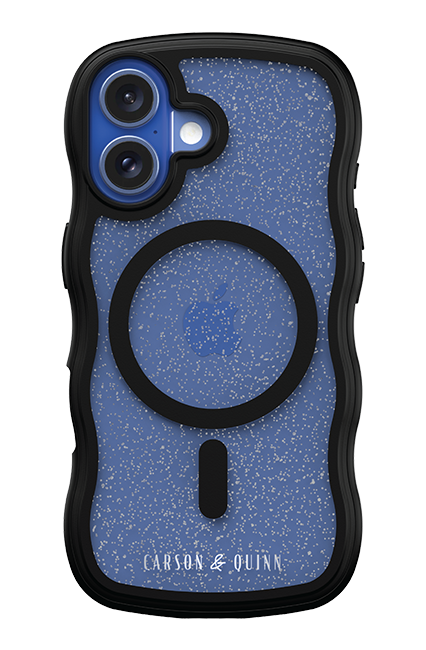 Carson & Quinn Wavy Glitter with MagSafe Case - iPhone 16 - Black  (Product view 4)