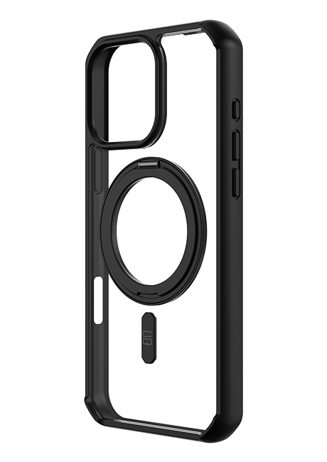 CQ x Carson & Quinn Rise with MagSafe + Kickstand Case - iPhone 16 Pro - Clear/Black  (Product view 2)