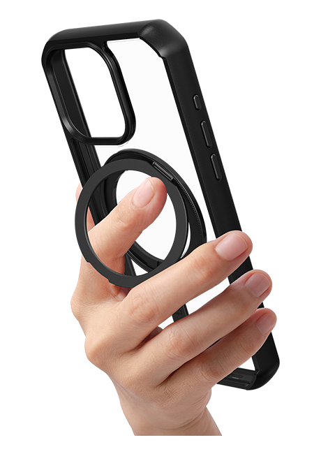 CQ x Carson & Quinn Rise with MagSafe + Kickstand Case - iPhone 16 Pro - Clear/Black  (Product view 5)