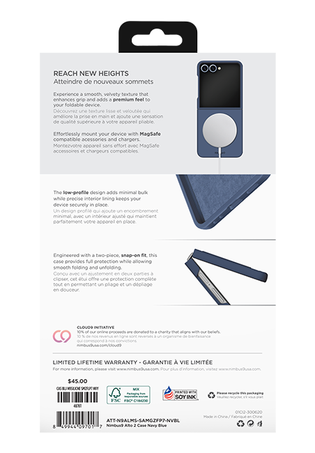 Nimbus9 Alto 2 Silicone Case - Samsung Galaxy Z Flip7 - Navy  (Product view 7)