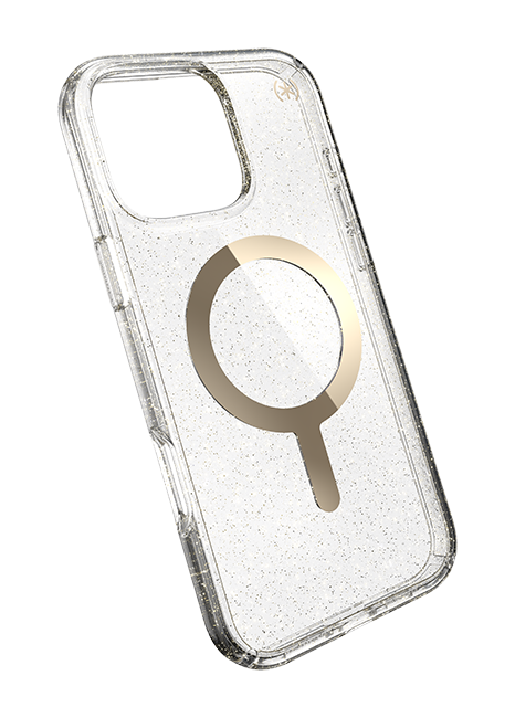 Speck Presidio Lux with Gold MagSafe Case - iPhone 16 Pro Max - Glitter  (Product view 2)