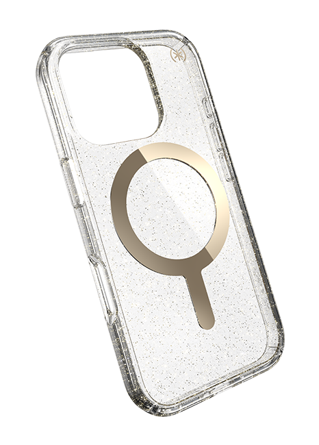 Speck Presidio Lux with Gold MagSafe Case - iPhone 16 Pro - Glitter  (Product view 2)