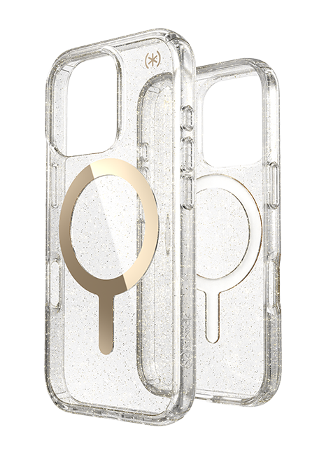 Speck Presidio Lux with Gold MagSafe Case - iPhone 16 Pro - Glitter  (Product view 5)