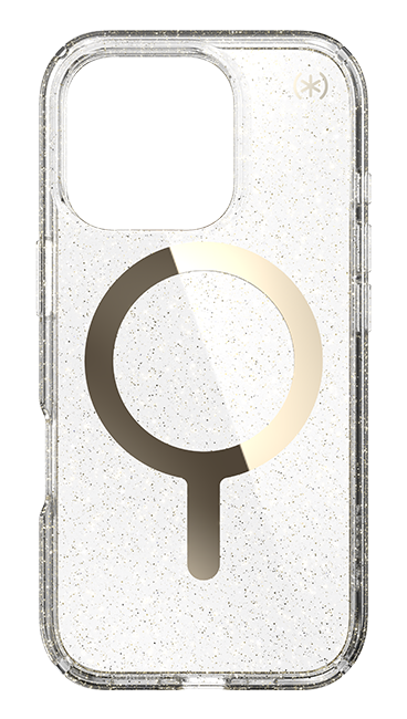 Speck Presidio Lux with Gold MagSafe Case - iPhone 16 Pro - Glitter  (Product view 7)
