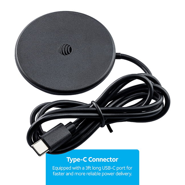 AT&T Essentials Magnetic Wireless Charging Pad + Ring Stand - Black  (Product view 4)