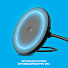 AT&T Essentials Magnetic Wireless Charging Pad + Ring Stand
