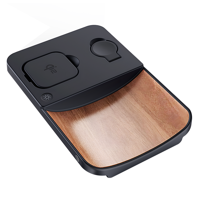AT&T 3N1 Wood Grain Power Tray - Brown  (Product view 5)