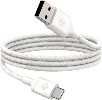 AT&T 6ft USB A to C Cable - White  (Product view 1)