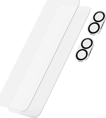 AT&T Essentials Tempered Glass 2 Pack Screen Protectors + 2 Pack Camera Protectors - iPhone 16