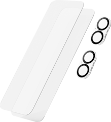 AT&T Essentials Tempered Glass 2 Pack Screen Protectors + 2 Pack Camera Protectors - iPhone 17