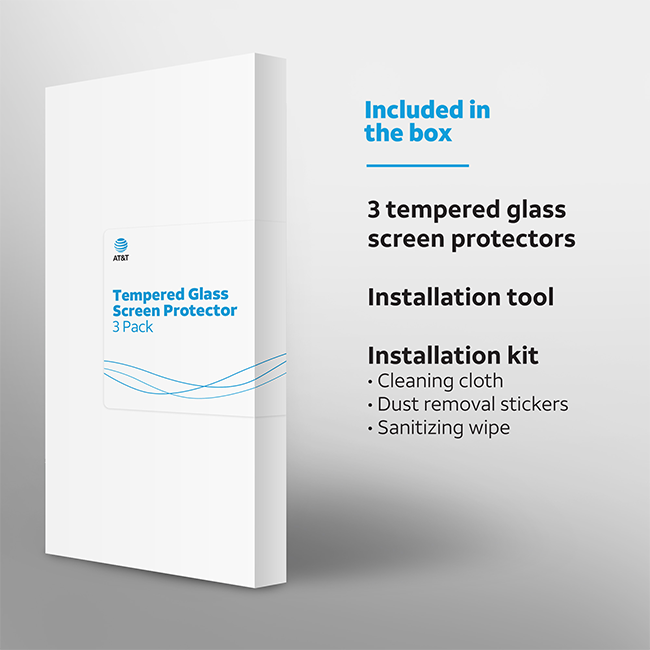 AT&T Essentials Tempered Glass 3 Pack Screen Protectors - iPhone 14/13/13 Pro - Clear  (Product view 5)