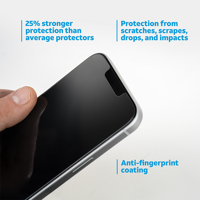 AT&T Essentials Tempered Glass 3 Pack Screen Protectors - iPhone 14/13/13 Pro - Clear  (Product view 8)