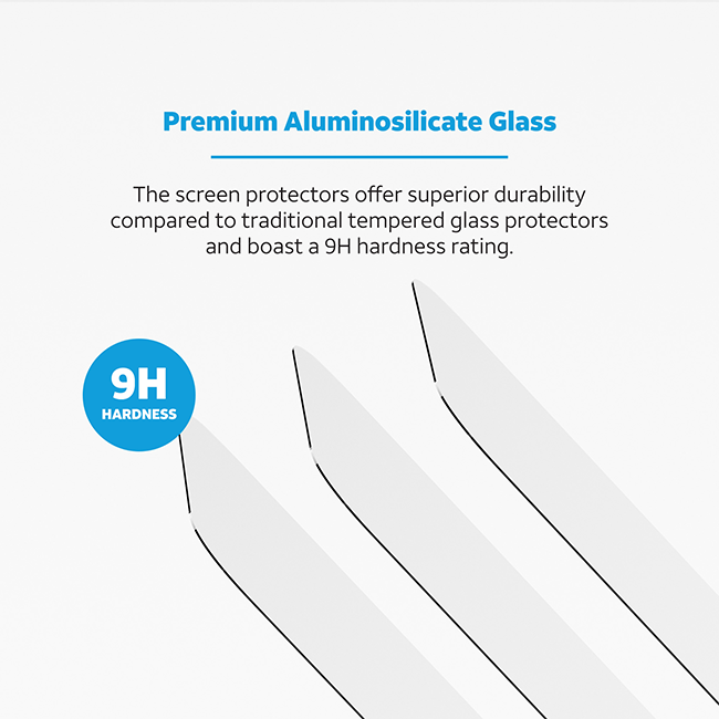 AT&T Essentials Tempered Glass 3 Pack Screen Protectors - iPhone 14 Pro - Clear  (Product view 7)