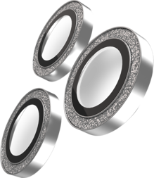 Pure 3 Silver Glitter Camera Protectors - iPhone 17 Pro Max/17 Pro