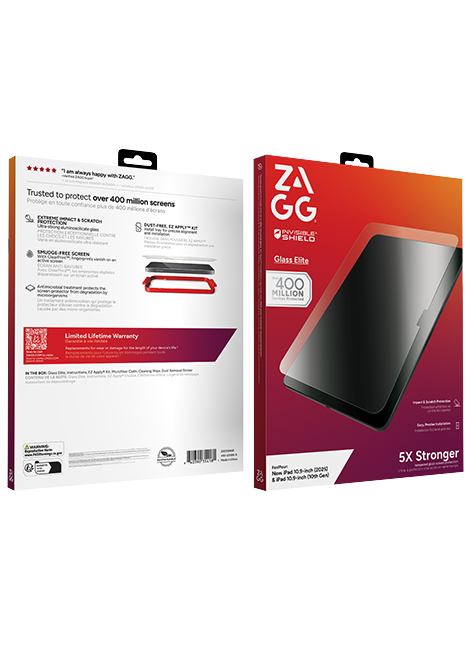 Zagg Glass Elite Screen Protector - iPad (A16) 2025/iPad 10th Gen (2022) - Clear  (Product view 4)