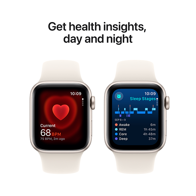 Apple Watch SE 2nd Gen (2022) - 40mm - Starlight Aluminum Starlight Sport S-M  (Product view 6)