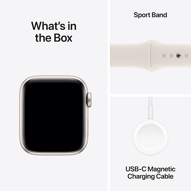 Apple Watch SE 2nd Gen (2022) - 40mm - Starlight Aluminum Starlight Sport S-M  (Product view 8)