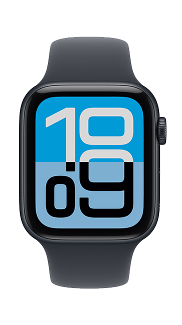 Apple Watch SE 3 44mm - Midnight Aluminum Midnight Sport Band M-L  (Product view 1)