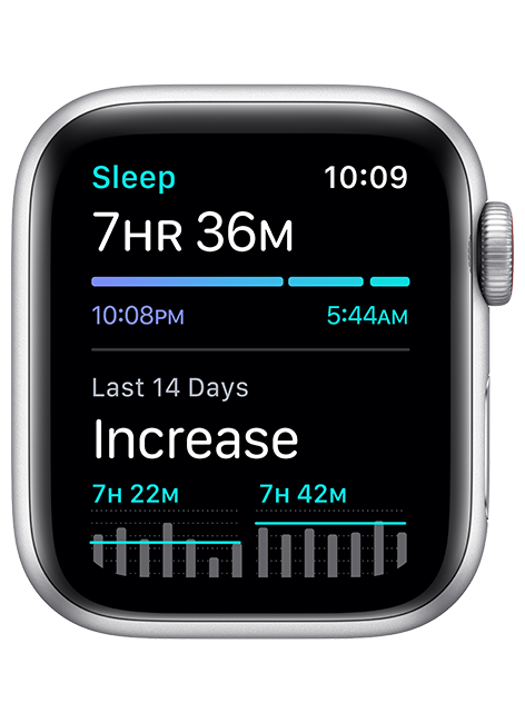 Apple Watch SE - 40mm - Silver Aluminum Deep Navy Sport  (Product view 6)