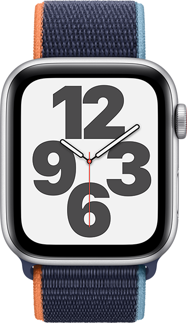 Apple Watch SE - 40mm - Silver Aluminum Deep Navy Sport  (Product view 1)