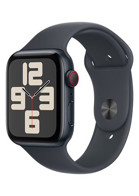 Apple Watch SE 2nd Gen (2022) - 44mm - Midnight Aluminum Midnight Sport M-L  (Product view 2)