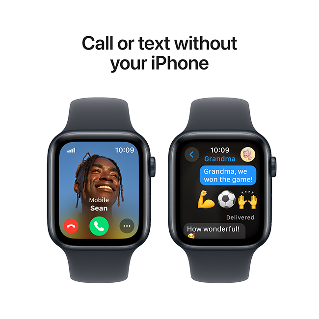 Apple Watch SE 2nd Gen (2022) - 44mm - Midnight Aluminum Midnight Sport M-L  (Product view 5)