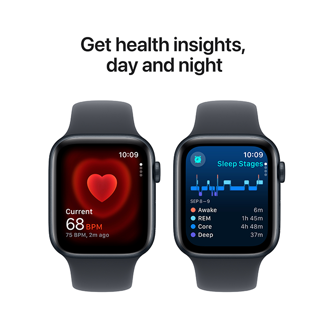 Apple Watch SE 2nd Gen (2022) - 44mm - Midnight Aluminum Midnight Sport M-L  (Product view 6)