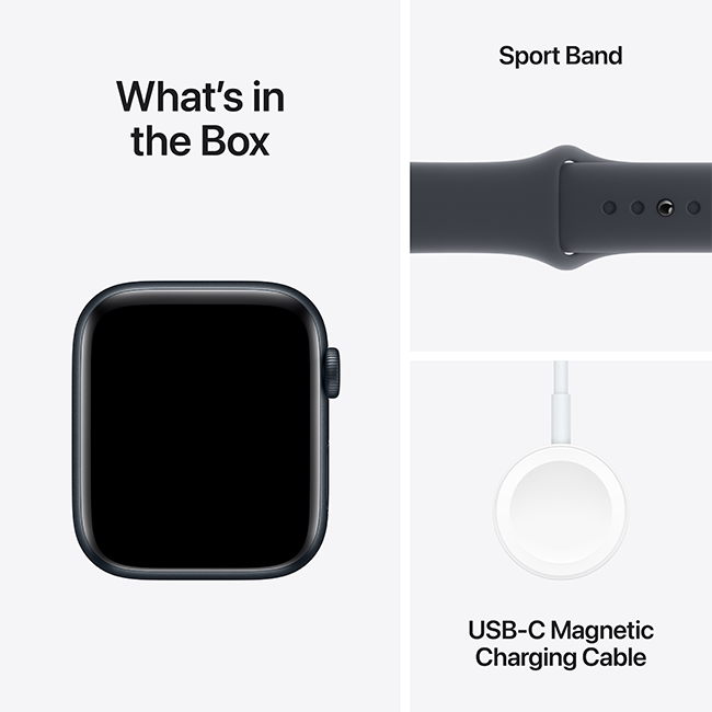 Apple Watch SE 2nd Gen (2022) - 44mm - Midnight Aluminum Midnight Sport M-L  (Product view 8)