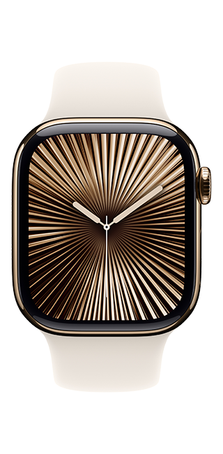 Apple Watch Series 10 42mm - Gold Titanium Starlight Sport Band M-L  (Product view 3)