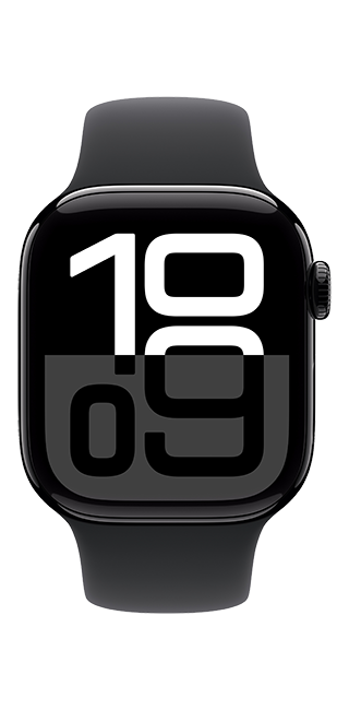 Apple Watch Series 10 42mm - Jet Black Aluminum Black Sport Band M-L  (Product view 3)