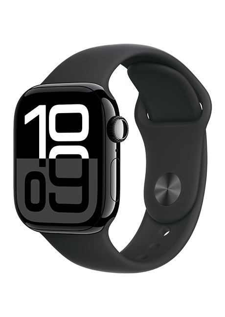 Apple Watch Series 10 42mm - Jet Black Aluminum Black Sport Band S-M  (Product view 2)