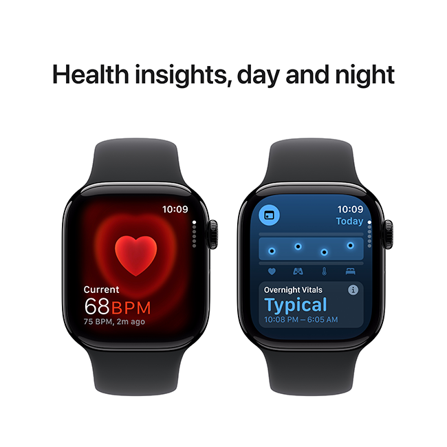 Apple Watch Series 10 42mm - Jet Black Aluminum Black Sport Band S-M  (Product view 6)
